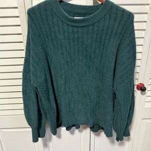 Aerie Teal Crew Neck Sweater